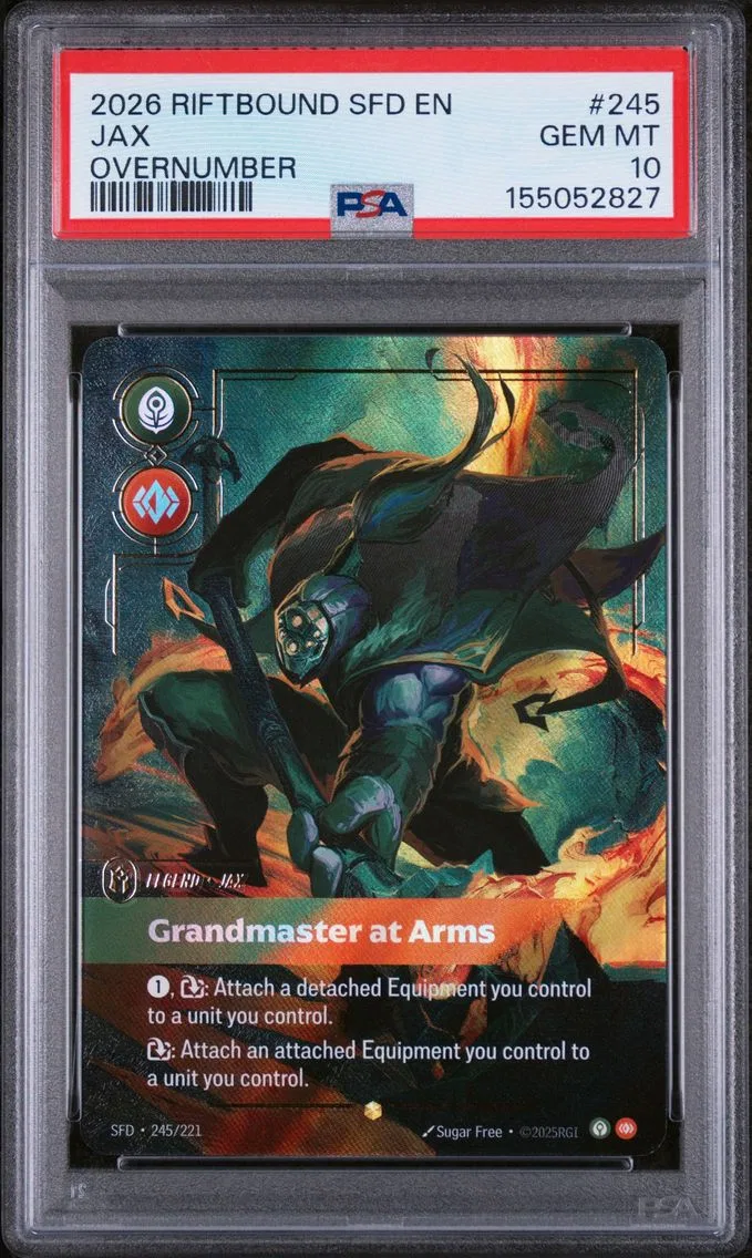 2026 #245 Jax - Grandmaster at Arms PSA 10 Riftbound: League of Legends Sfd-Spiritforged