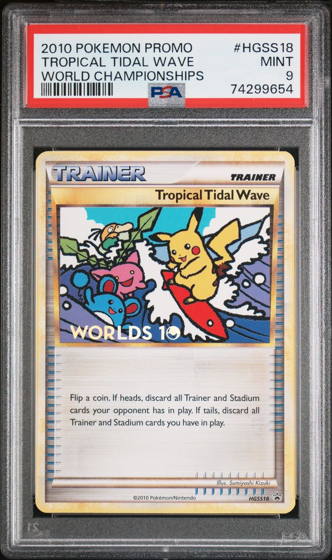2010 #HGSS18 Tropical Tidal Wave PSA 9 World Championships Promo Pokemon
