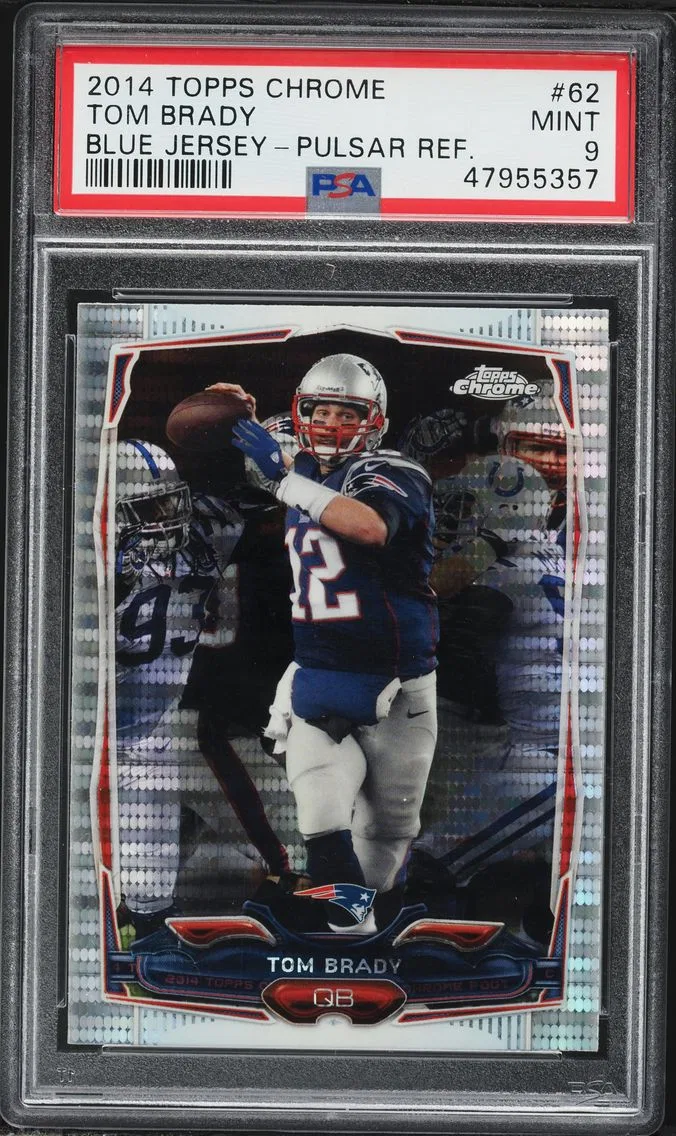 2014 #62 Tom Brady PSA 9 Topps Chrome Football