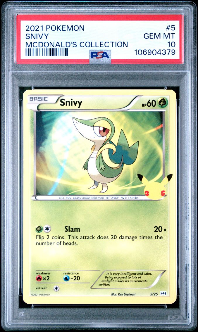 2021 #5 Snivy PSA 10 Mcdonald's 