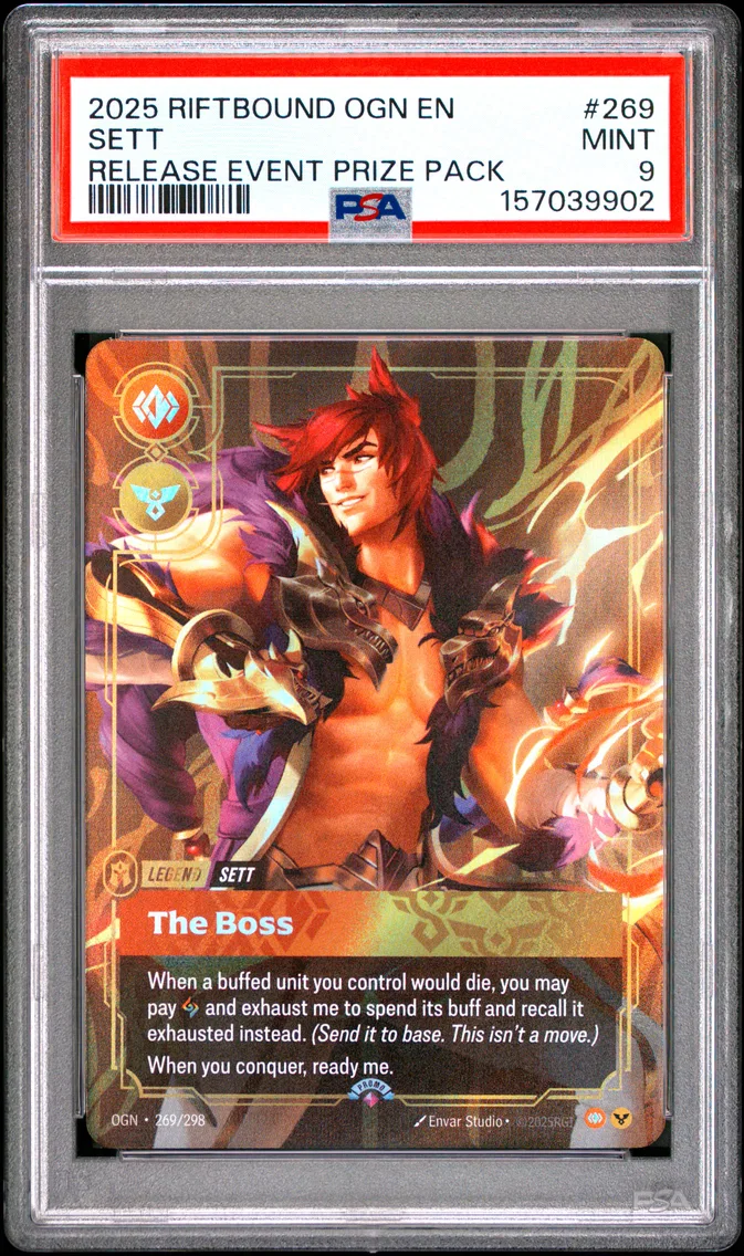 2025 #269 Sett - the Boss PSA 9 Riftbound: League of Legends Ogn-Origins