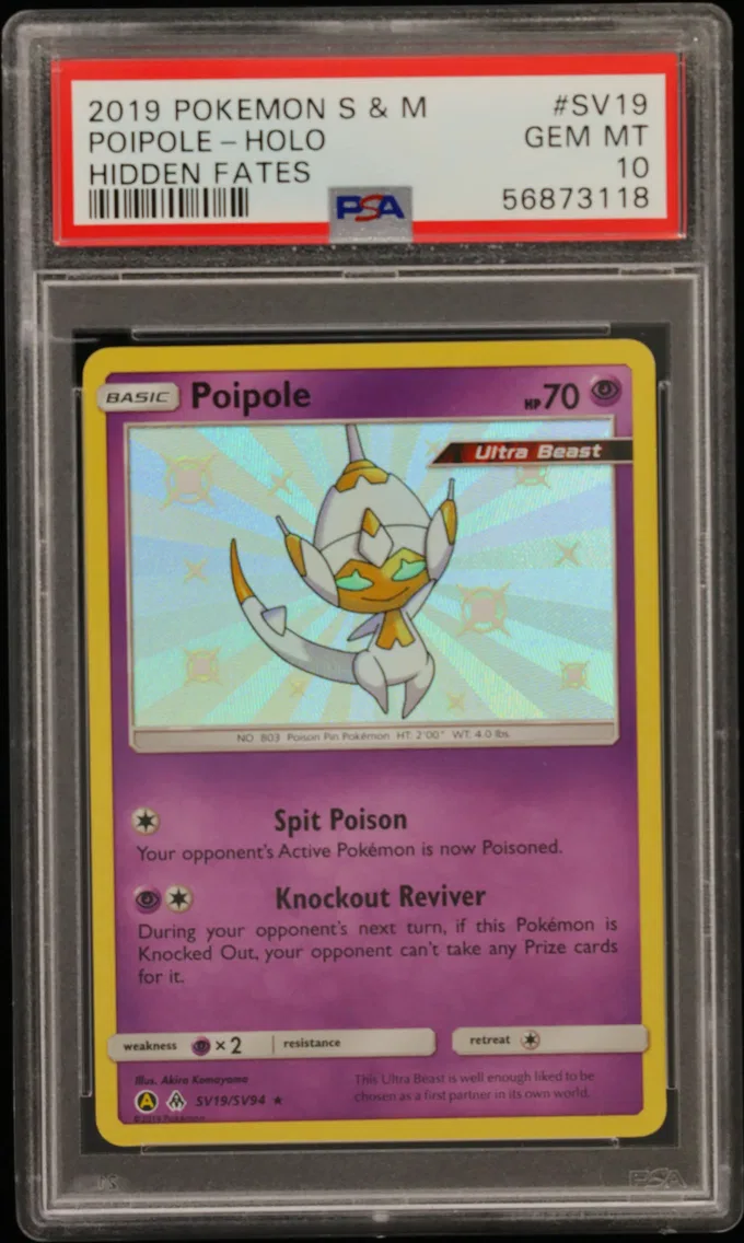 2019 #SV19 Poipole-Holo PSA 10 Sun & Moon Hidden Fates