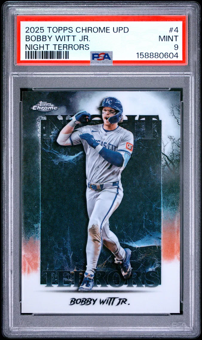 2025 #4 Bobby Witt Jr. PSA 9 Topps Chrome Update Night Terrors