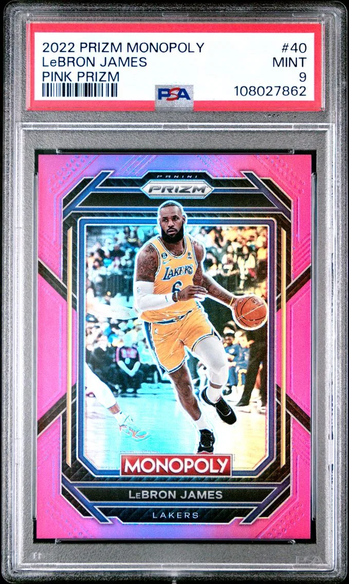 2022 #40 LeBron James PSA 9 Panini Prizm Monopoly