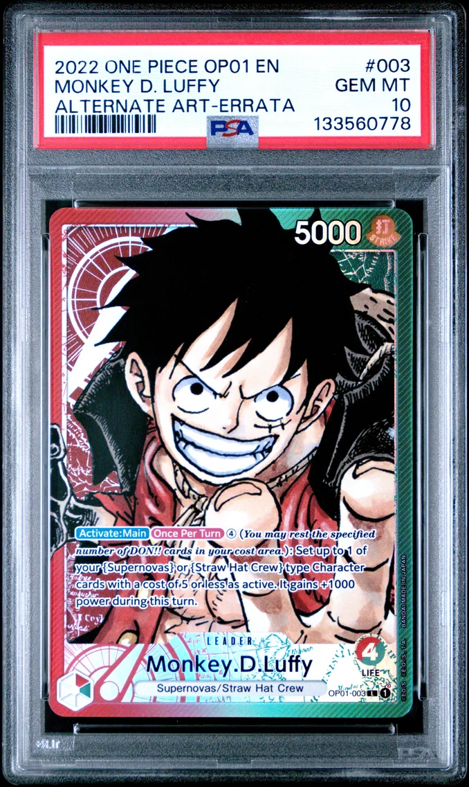 2022 #003 Monkey D. Luffy PSA 10 One Piece OP01-Romance Dawn