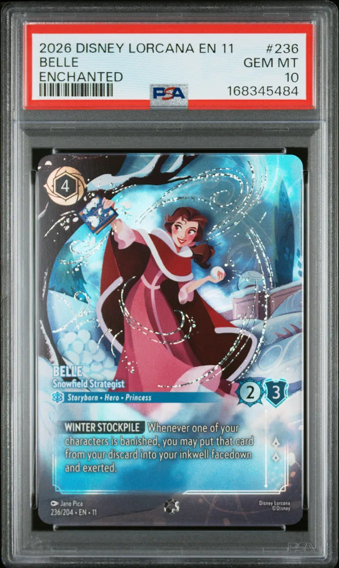2026 #236 Belle - Snowfield Strategist PSA 10 Disney Lorcana EN 11-Winterspell