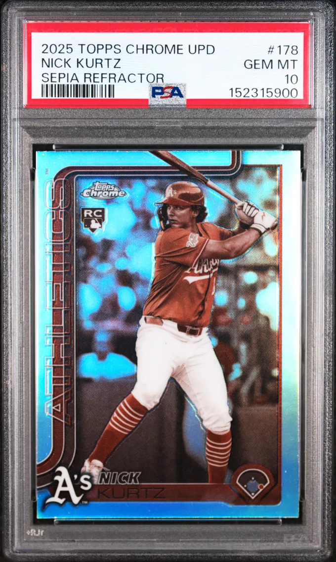 2025 #178 Nick Kurtz PSA 10 Topps Chrome Update