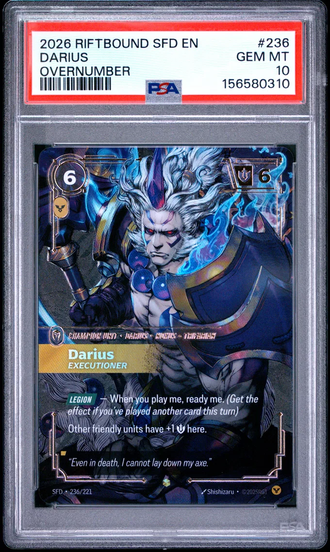 2026 #236 Darius - Executioner PSA 10 Riftbound: League of Legends Sfd-Spiritforged