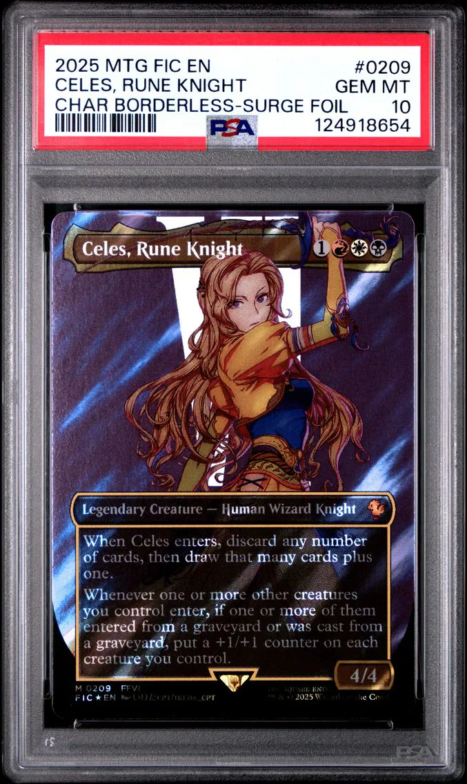 2025 #0209 Celes, Rune Knight PSA 10 Final Fantasy Commander Magic The Gathering