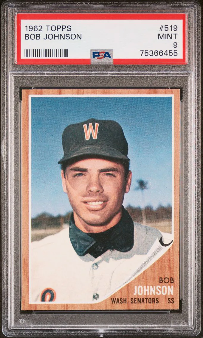 1962 #519 Bob Johnson PSA 9 Topps