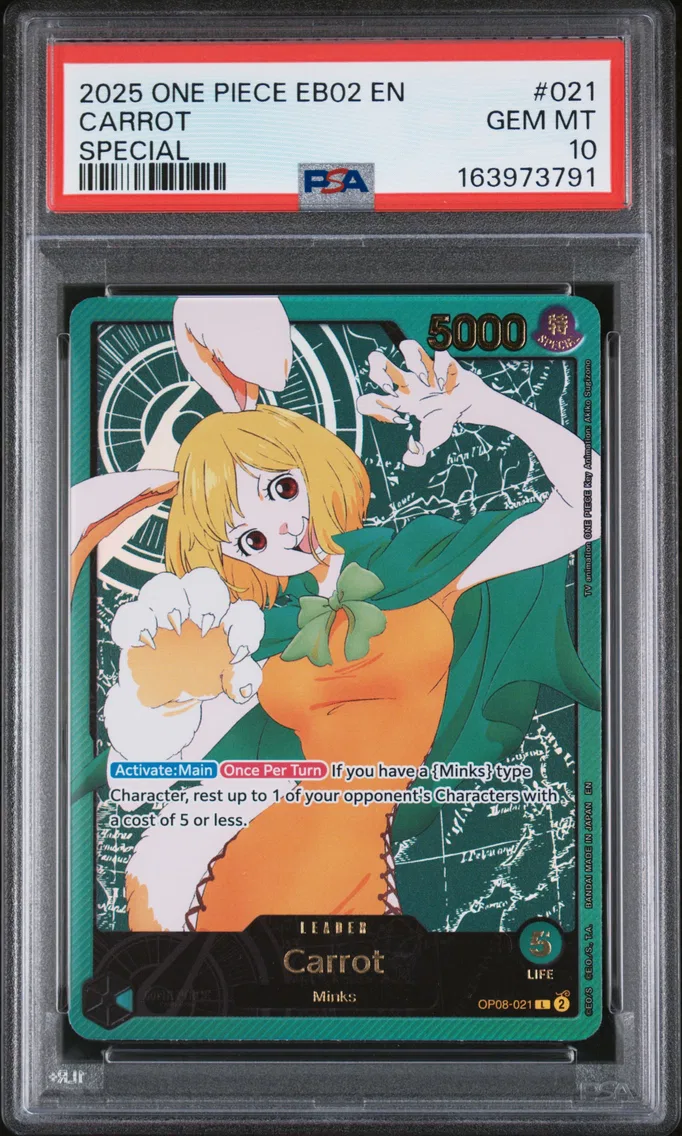 2025 #021 Carrot PSA 10 One Piece EB02-Extra Booster -Anime 25th Collection-