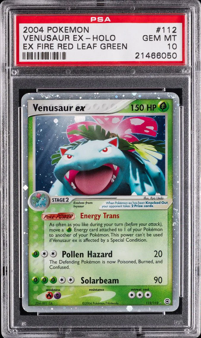 2004 #112 Venusaur EX-Holo PSA 10 EX Fire Red & Leaf Green Pokemon