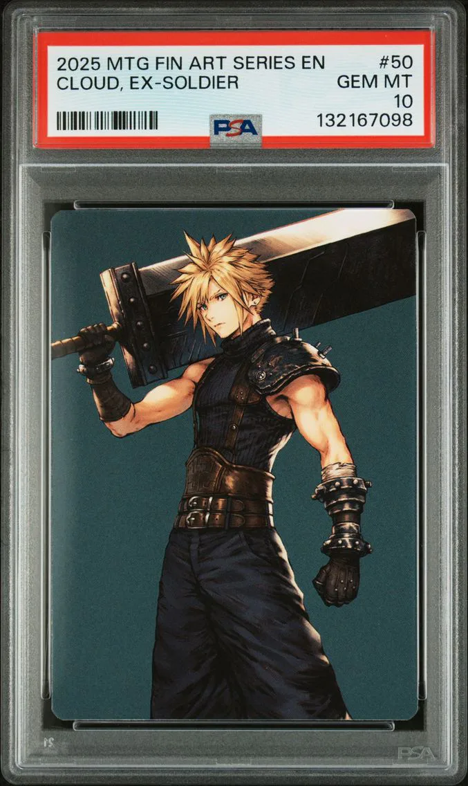 2025 #50 Cloud, EX-Soldier PSA 10 Final Fantasy Art Series