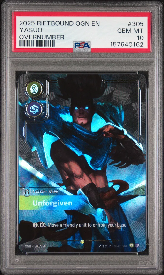 2025 #305 Yasuo - Unforgiven PSA 10 Riftbound: League of Legends Ogn-Origins