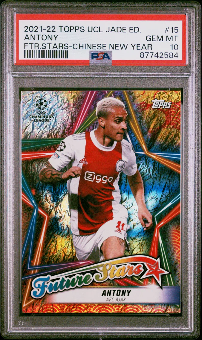 2021 #15 Antony PSA 10 Topps UEFA Champions League Jade Edition Future Stars