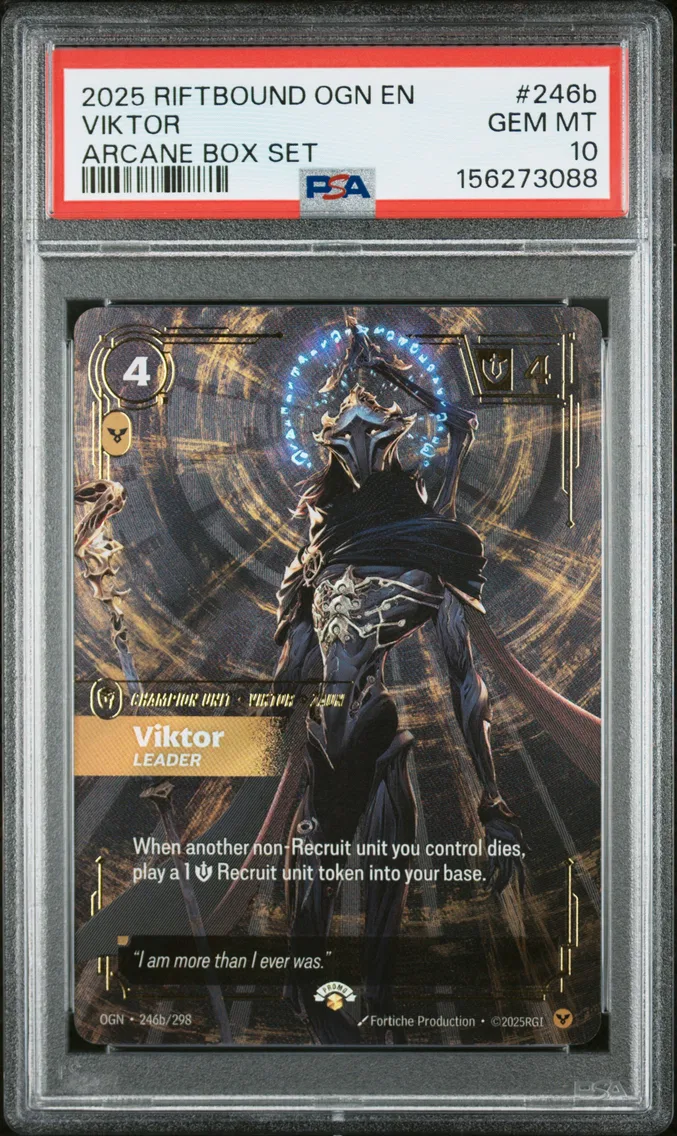 2025 #246b Viktor - Leader PSA 10 Riftbound: League of Legends Ogn-Origins