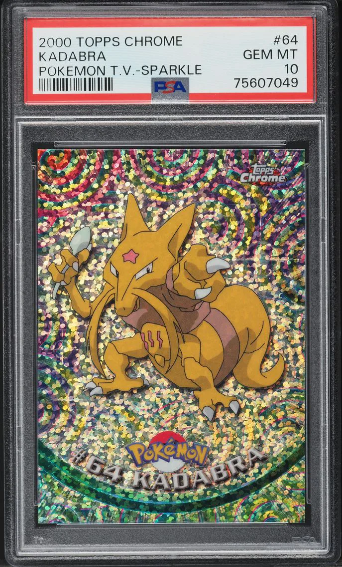 2000 #64 Kadabra PSA 10 Topps Chrome  T.V. Pokemon