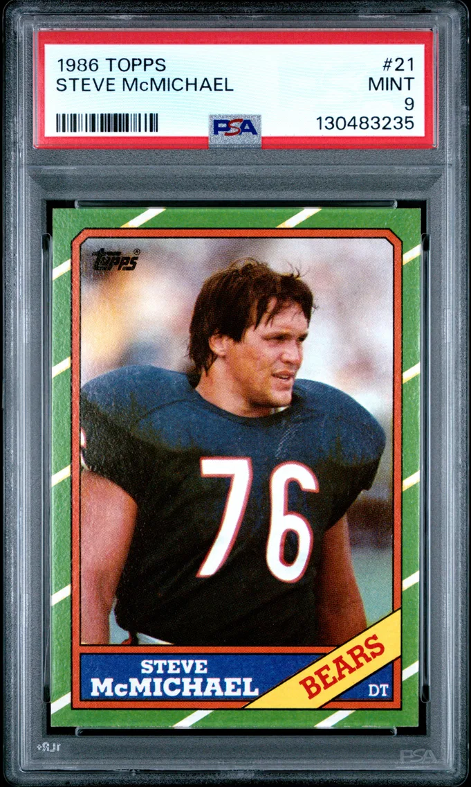 1986 #21 Steve McMichael PSA 9 Topps