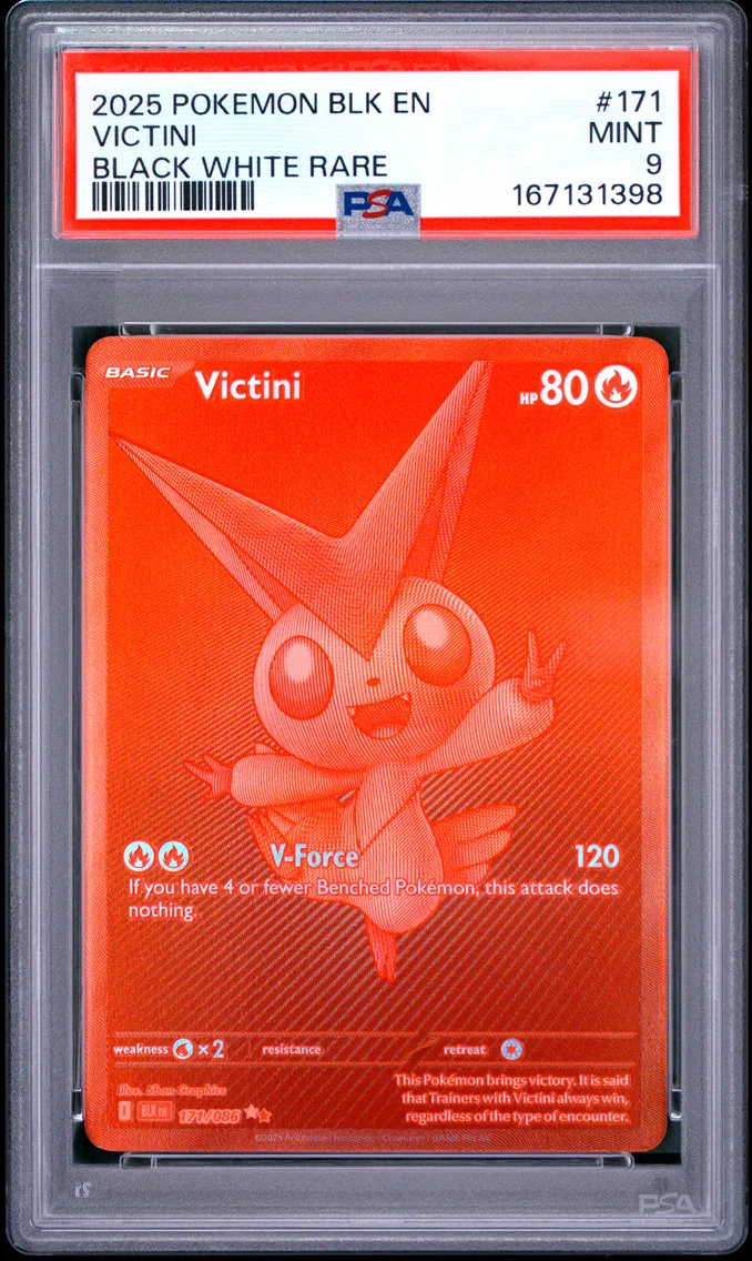 2025 #171 Victini PSA 9 Blk EN-Black Bolt