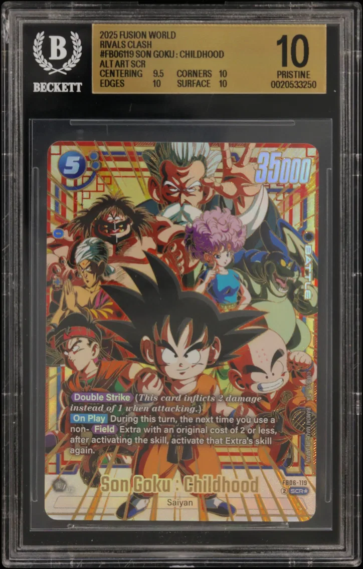 2025 #FB06119 Son Goku : Childhood ALT ART SCR BGS 10 Dragon Ball Super Card Game Fusion World Rivals Clash