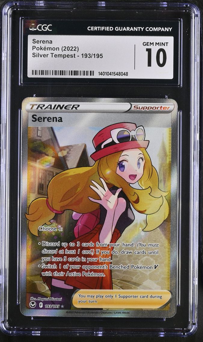 2022 #193 Serena CGC 10 Ultra Rare Holo Silver Tempest - English Pokemon