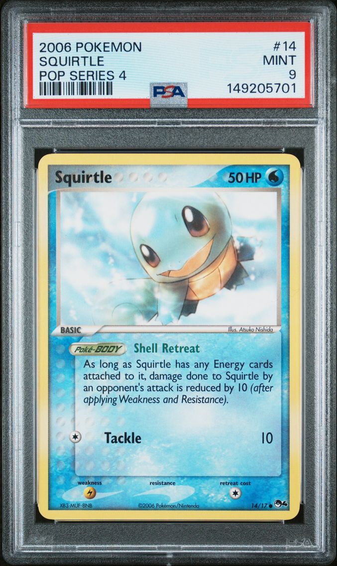 2006 #14 Squirtle PSA 9 Pop Seri