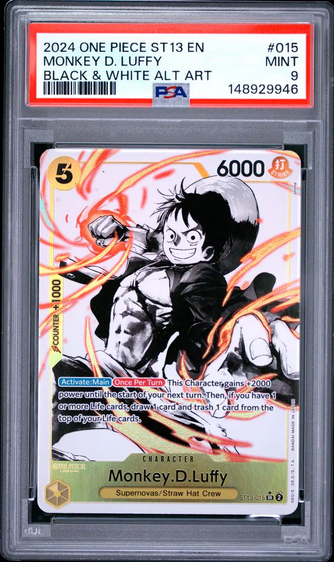 2024 #015 Monkey D. Luffy PSA 9 One Piece Ultra Deck ST13-the Three Brothers