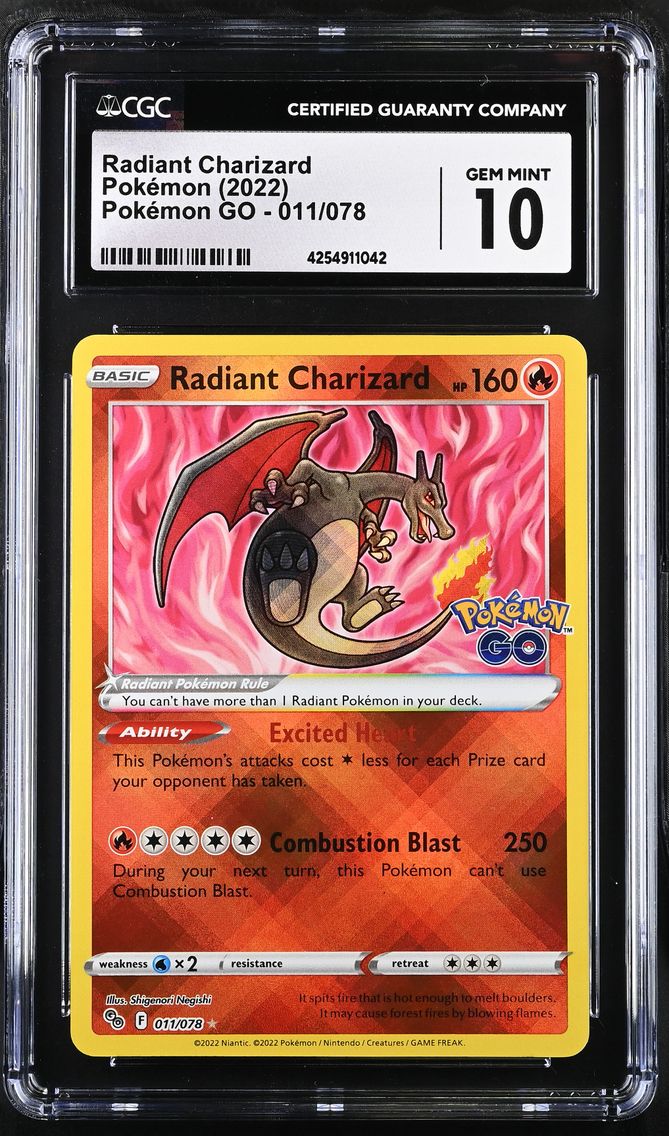 2022 #011 Radiant Charizard CGC 10 Pokemon GO - English