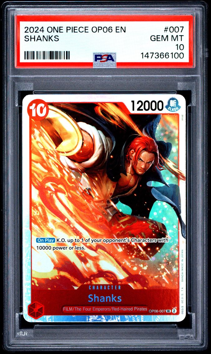 2024 #007 Shanks PSA 10 One Piece OP06-Wings of the Captain