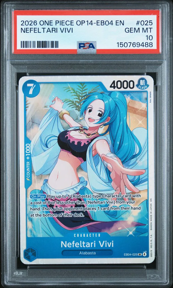 2026 #025 Nefeltari Vivi PSA 10 One Piece OP14-EB04-the Azure Sea's Seven