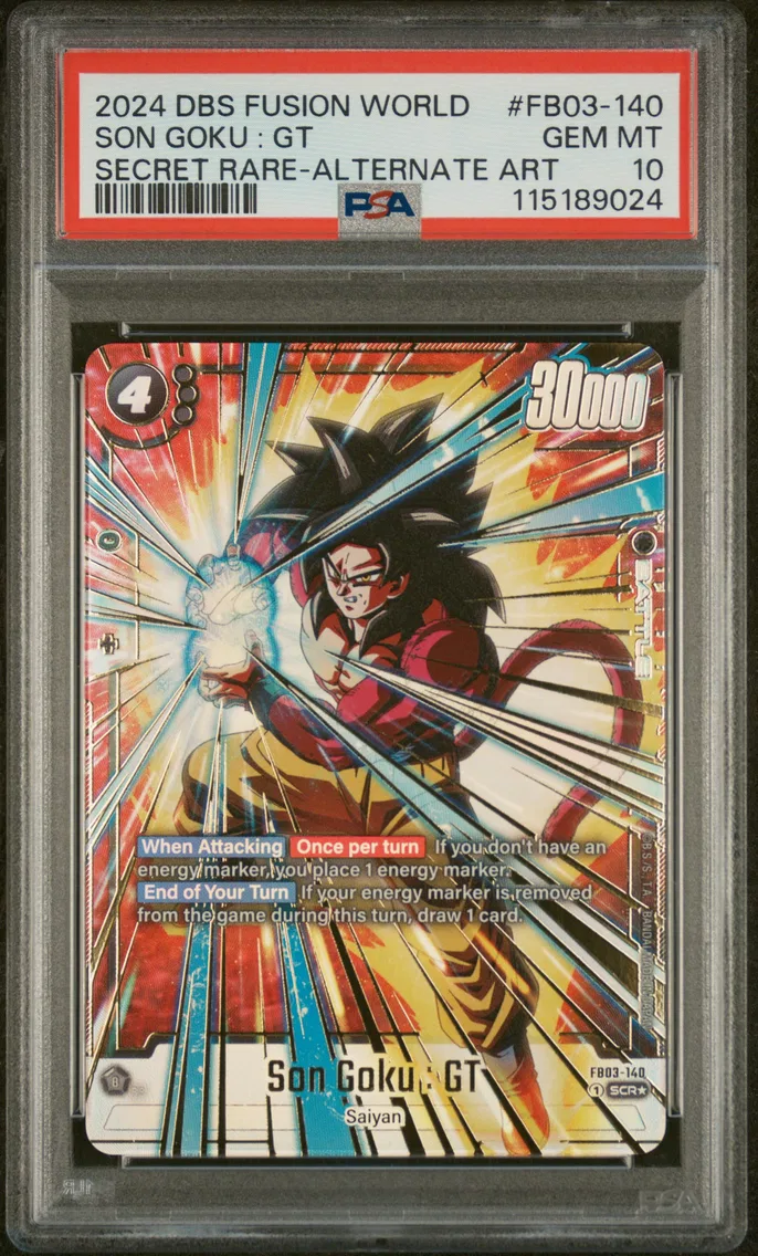 2024 #FB03-140 Son Goku : GT PSA 10 Dragon Ball Super Card Game Fusion World Raging Roar