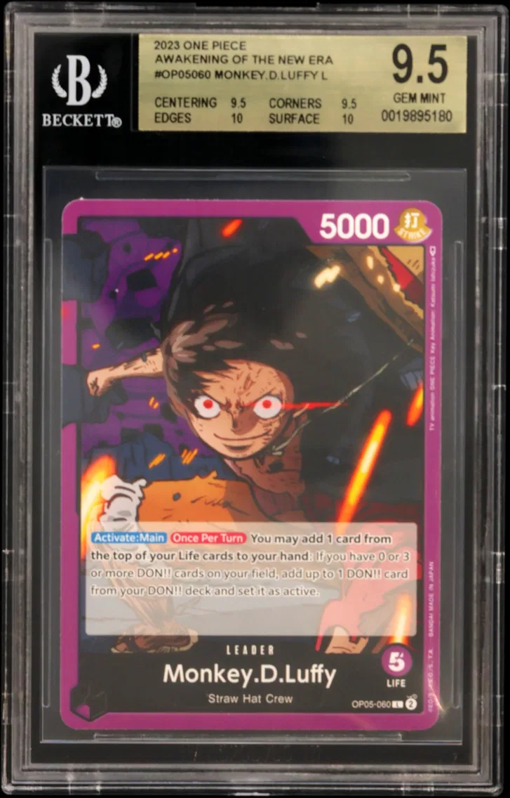2023 #OP05060 Monkey.D.Luffy L BGS 9.5 One Piece Card Game Awakening of the New Era