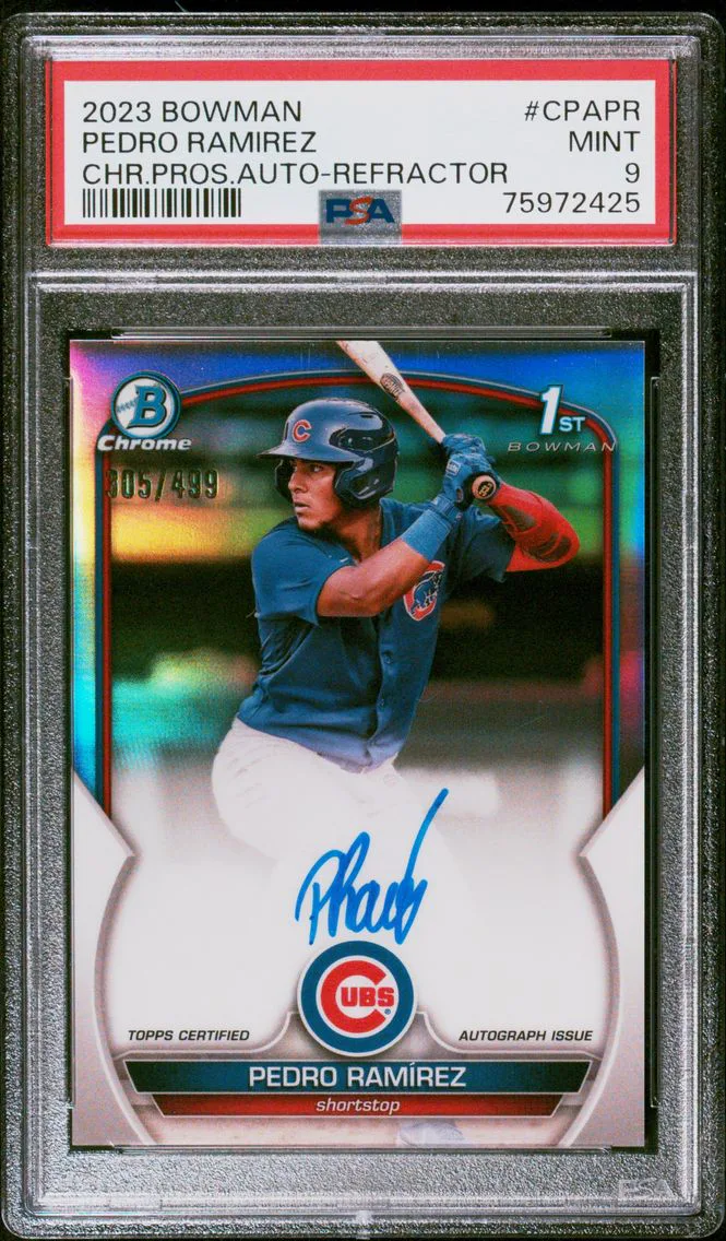 2023 #CPAPR Pedro Ramirez PSA 9 Bowman Chrome Prospect Autographs