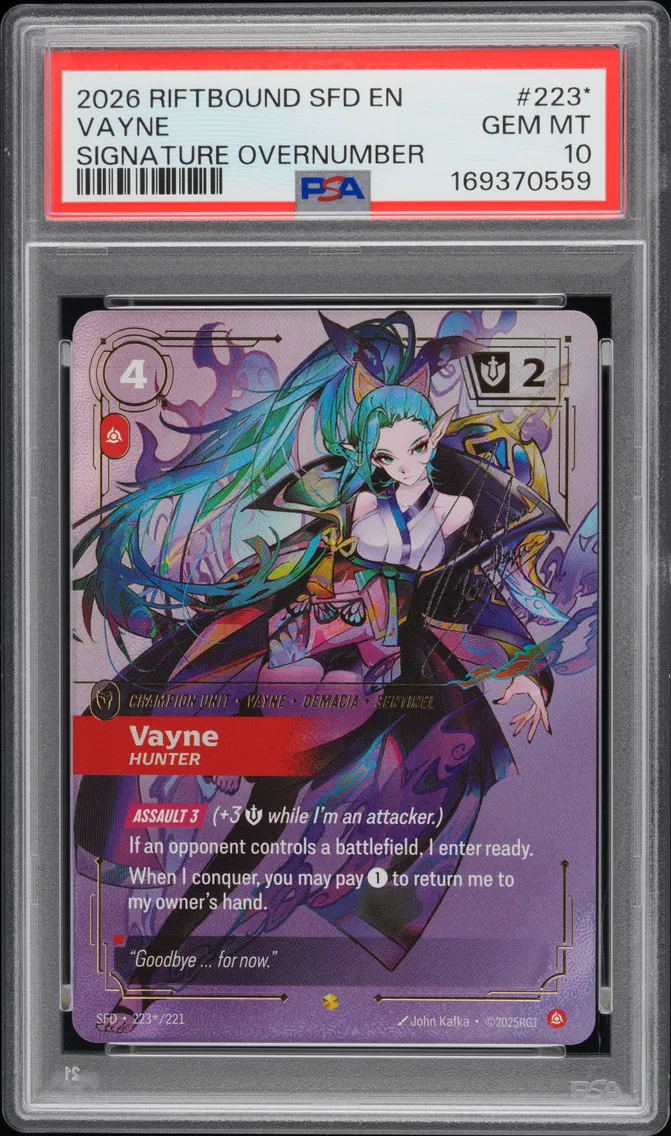 2026 #223* Vayne - Hunter PSA 10 Riftbound: League of Legends Sfd-Spiritforged