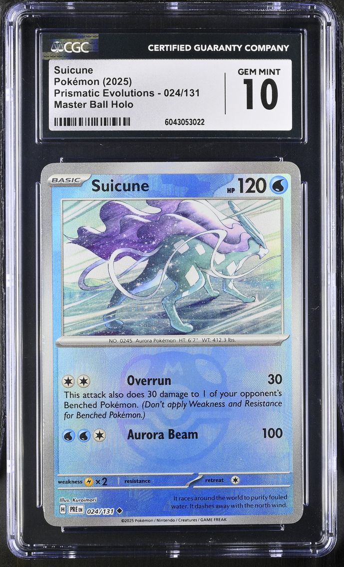 2025 #024 Suicune CGC 10 Prismatic Evolutions - PRE EN - English