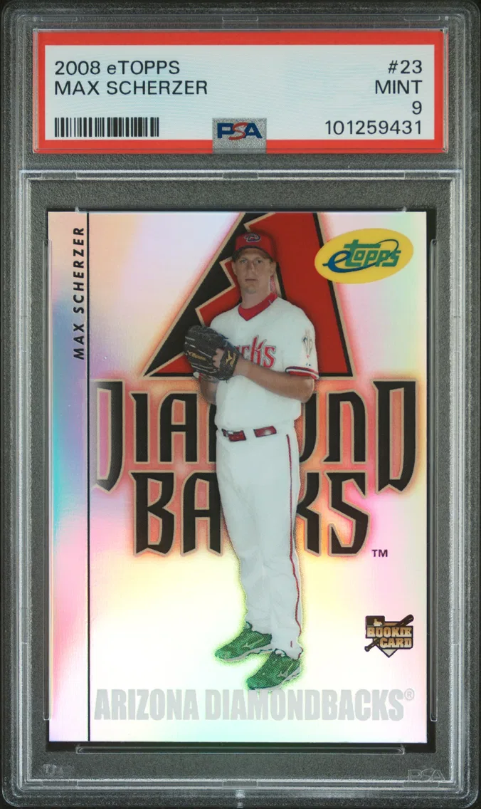 2008 #23 Max Scherzer PSA 9 Etopps