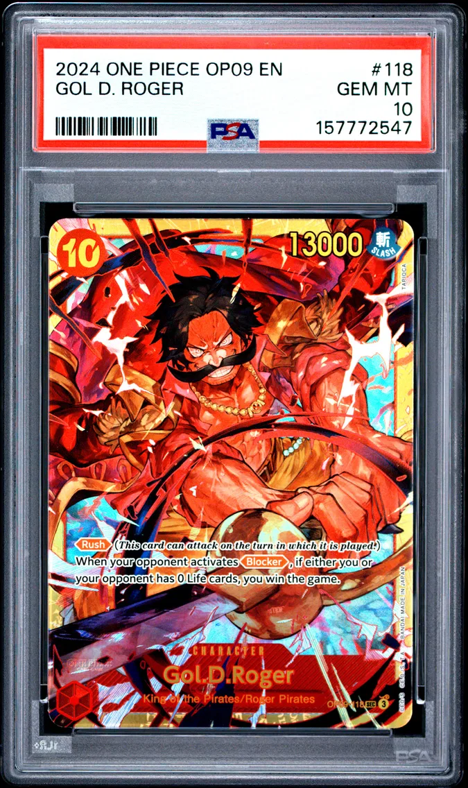 2024 #118 Gol D. Roger PSA 10 One Piece OP09-Emperors in the New World