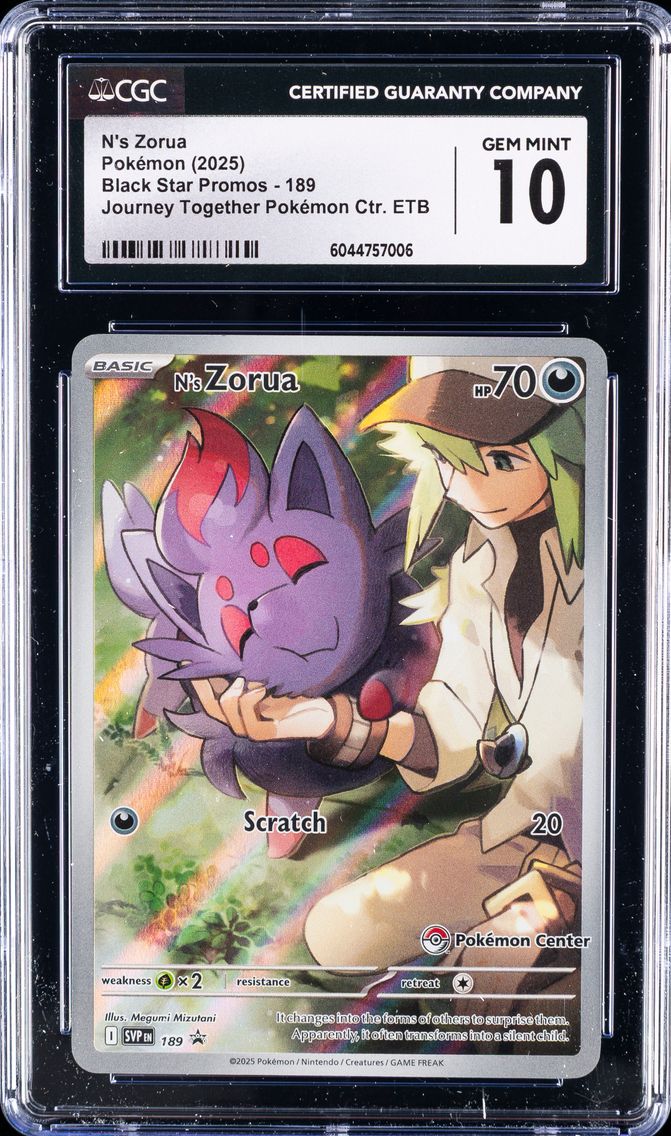 2023 #189 N's Zorua CGC 10 Black Star Promos - Scarlet & Violet SVP EN - English Pokemon