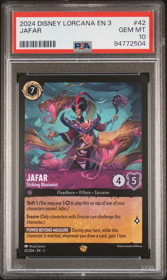 2024 #42 Jafar - Striking Illusionist PSA 10 Disney Lorcana EN 3-Into the Inklands