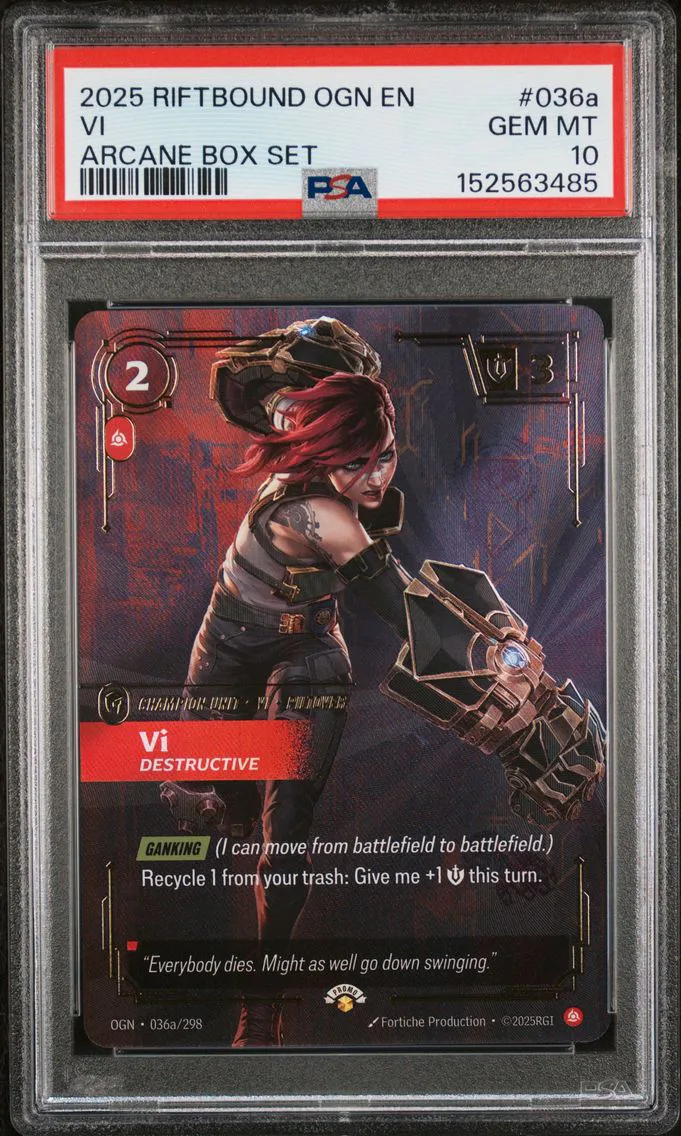 2025 #036a VI - Destructive PSA 10 Riftbound: League of Legends Ogn-Origins