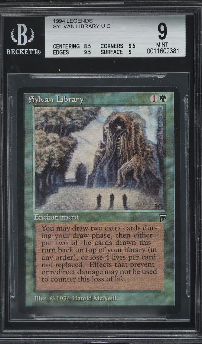 1994 #207 LEGENDS SYLVAN LIBRARY BGS 9 MAGIC THE GATHERING