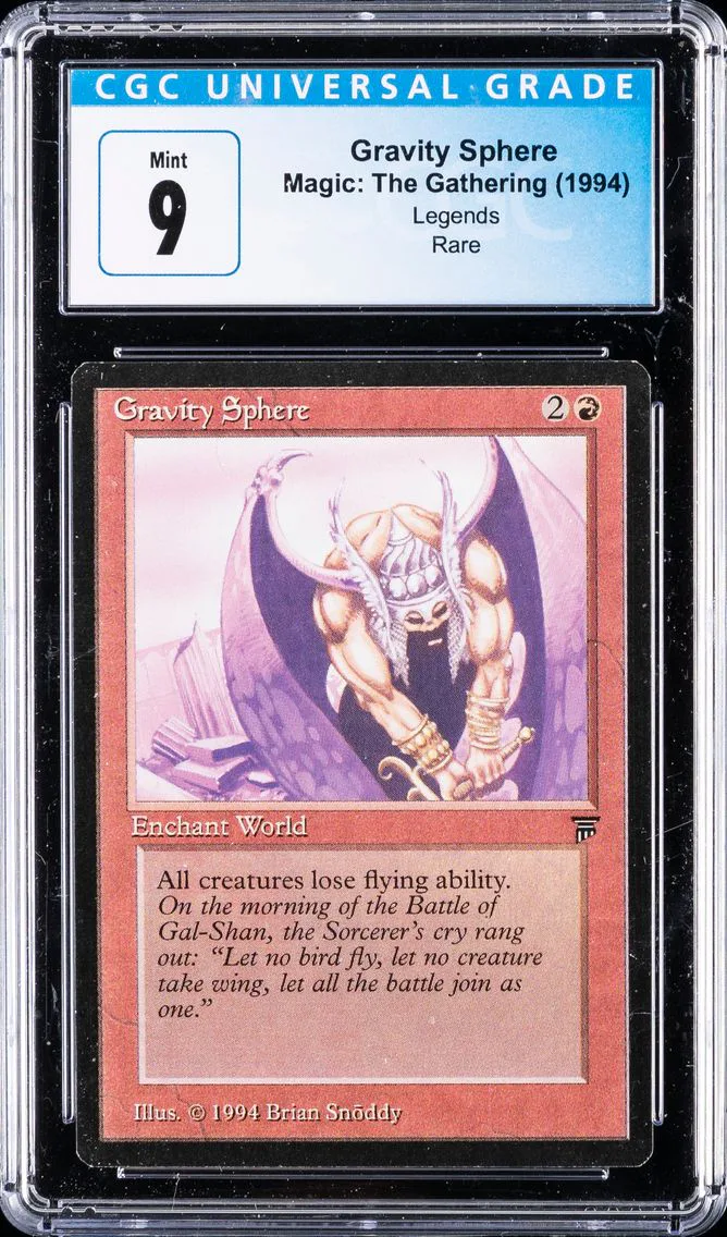 1994 GRAVITY SPHERE CGC 9 MAGIC:  THE GATHERING LEGENDS | RARE