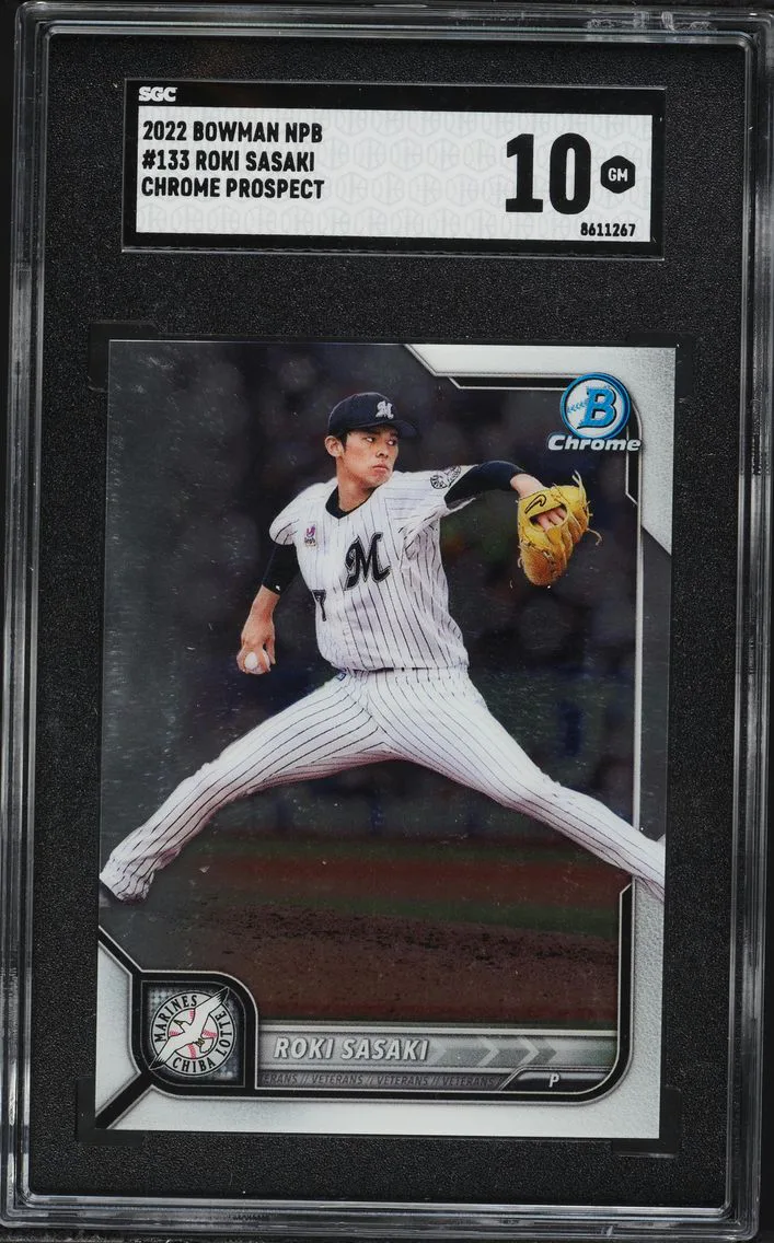2022 #133 Roki Sasaki SGC 10 Bowman NPB Nippon Professional Baseball Baseball