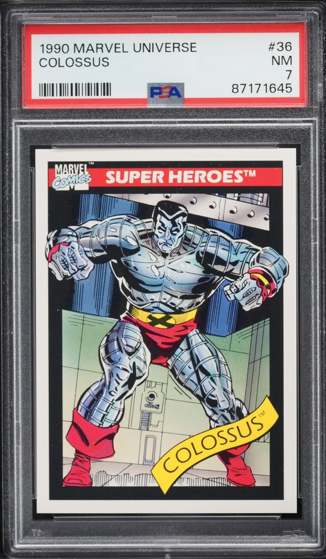 1990 #36 Impel Marvel Universe Colossus NRMT PSA 7