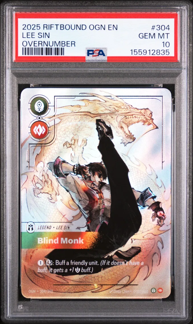 2025 #304 Lee Sin - Blind Monk PSA 10 Riftbound: League of Legends Ogn-Origins