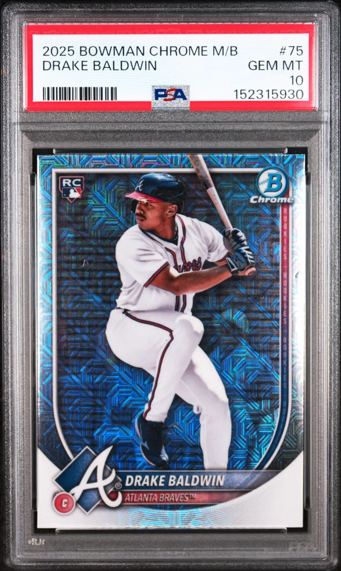 2025 #75 Drake Baldwin PSA 10 Bowman Chrome Mega Box