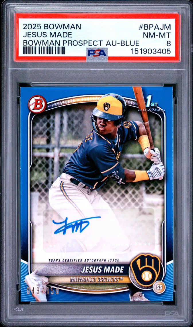 2025 #BPAJM Jesus Made PSA 8 Bowman Bowman Prospect Autographs