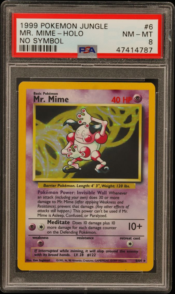 1999 #6 Mr. Mime-Holo PSA 8 Jungle