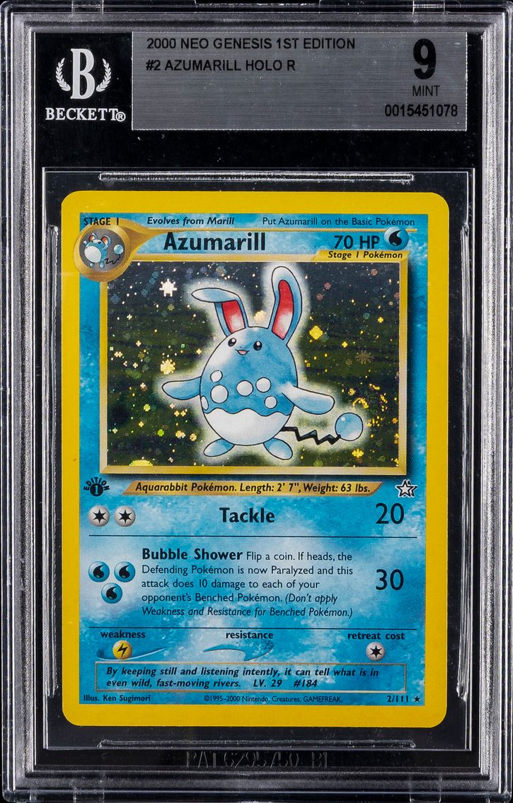 2000 #2 Azumarill-Holo BGS 9 Neo