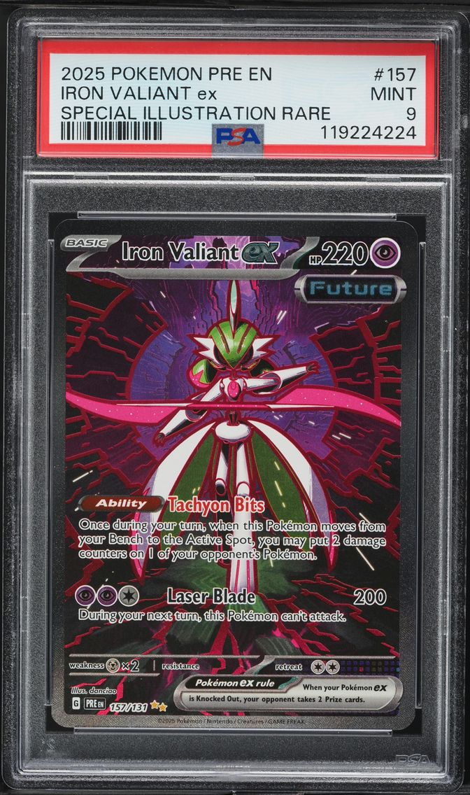 2025 #157 Iron Valiant EX PSA 9 